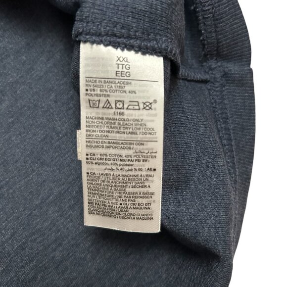 Old Navy Men's Size XXL 2XL Mock Neck 1/4 Zip Cotton Blend Sweatshirt Blue NEW - Picture 5 of 7